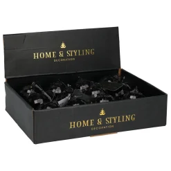 Zwarte Kerstbal Spiegelbol, 12st.